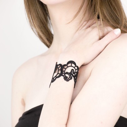 Floral Armband Tattoo - Black Armband Forearm Tattoo – neartattoos