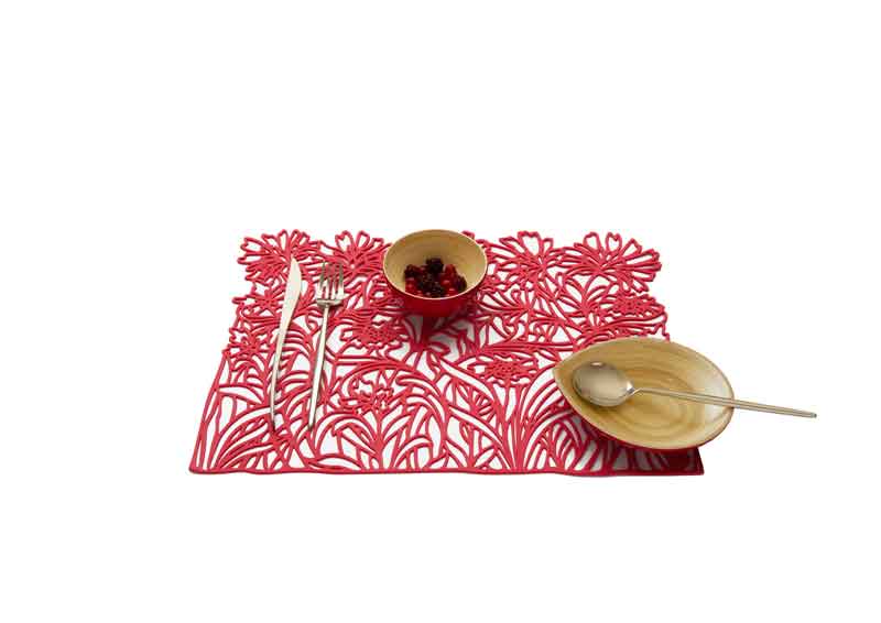 Set de Table Végétal couleur Corail